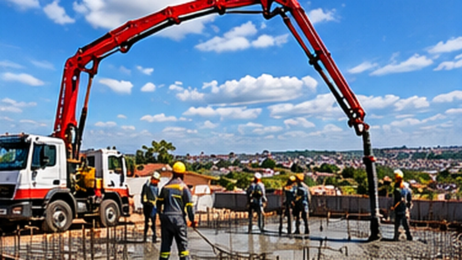 Caminhão betoneira e bombeamento de concreto em Luziânia, GO